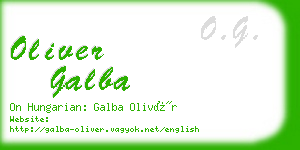 oliver galba business card